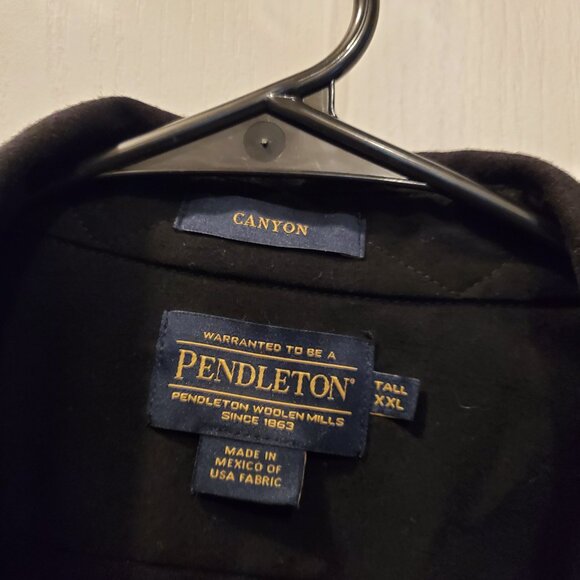 Pendleton Canyon Western Snap Shirt | Black 100% Wool | 2XLT - Picture 3 of 10